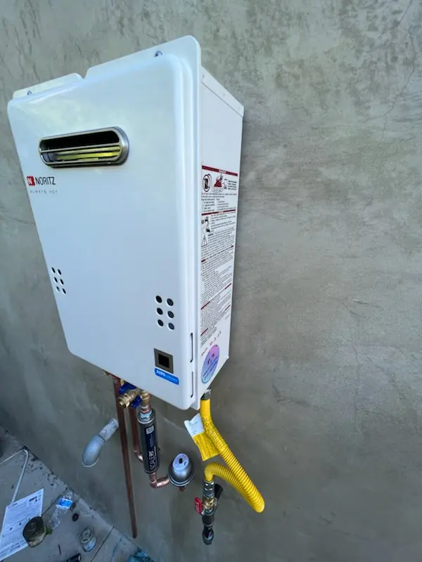 Tankless water heater installation for Heritage Hills homes